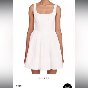 STAUD Landscape Corset Minidress White Size 8 BRIDAL after party